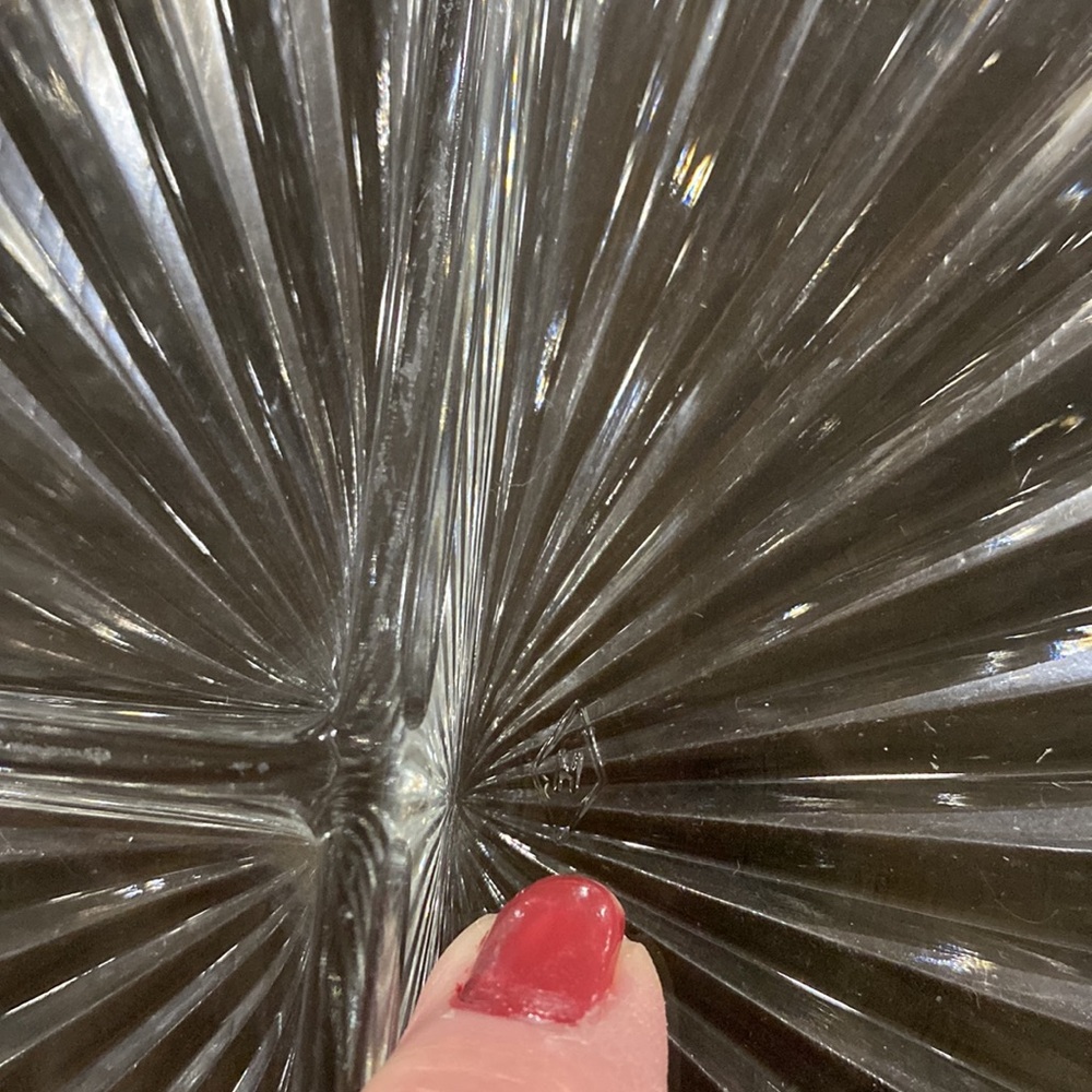 Marked Heisey Clear Pressed Glass Divided Oval Serving Platter! - Picture 5 of 5